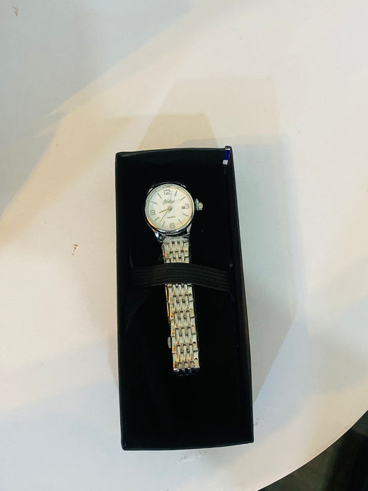 Closetsum Ladies Silver & Golden Bracelet Watch